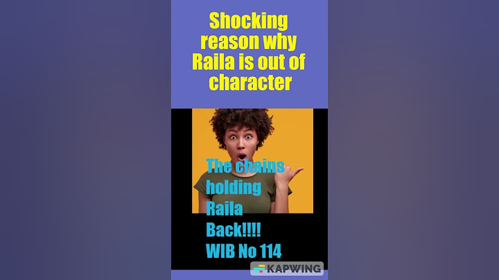 Shocking reason why Raila is out of character #ruto #raila