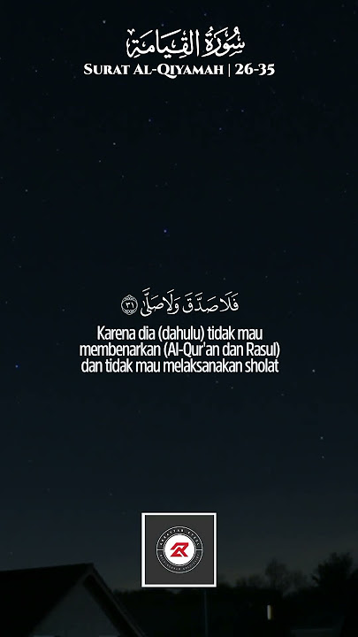 Murottal Surah Al-Qiyamah 26-35 | #shortvideo #murottalalquran #shorts #youtubeshorts #selfreminder