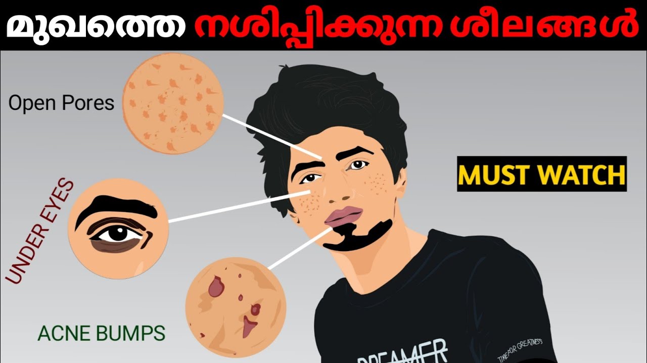 5 SKIN PROBLEMS, 5 EASY SOLUTIONS Men's Grooming In Malayalam Time