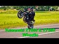 Козлим на Kawasaki z1000 &amp; z750r wheelie time #2