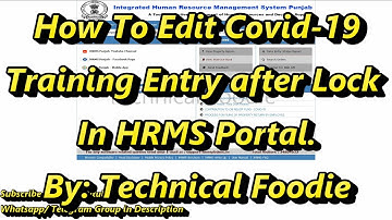 HOW TO EDIT COVID-19 TRAINING CERTIFICATE ENTRY AFTER LOCK IT IN HRMS EHRMS PORTAL