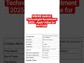 WBHRB Medical Technologist Recruitment 2025 - Apply Online for 46 Posts