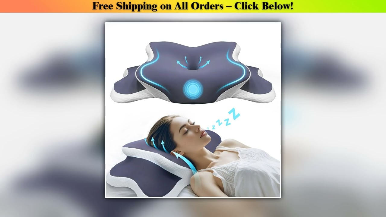 Memory Foam Pillow Cervical Pillow Neck Pain Relief Contour Ergonomic Orthopedic Neck Support for S