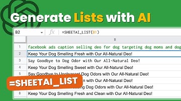 Generate List of Response with AI inside Google Sheets