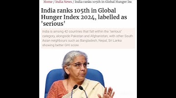 Indian news global hunger index part #297 #hungry #news #hungerindex  #starve