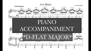 Ave Maria (Schubert) D-Flat Major Piano Accompaniment - Karaoke