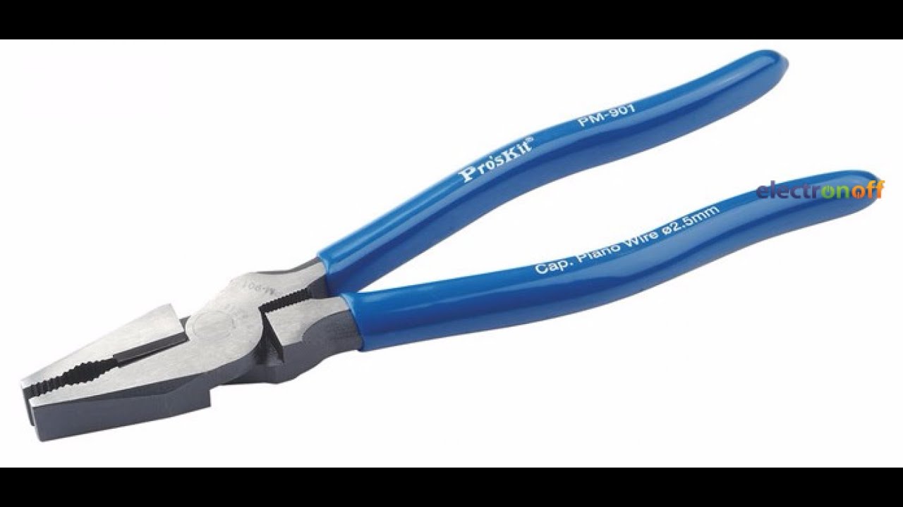 Плоскогубцы PM-901 Pro'sKit. Мощный инструмент проскит. Режет рояльную ...