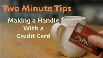 Making a Mug Handle With a Credit Card - Ann