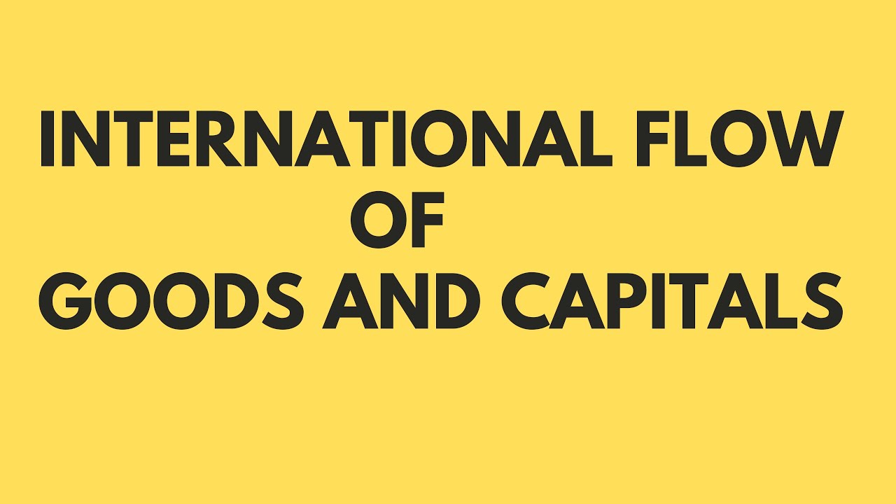 the international flow of goods and capitals| In Urdu/ English| Economics