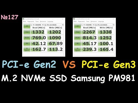 PCI-e x4 - M.2 NVMe - пропускная способность ревизии 2.0 и 3.0 - SSD 256 GB Samsung PM981 - тест