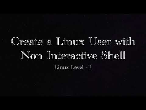 Create a Linux User with Non Interactive Shell | Linux Level 1 | KodeKloud