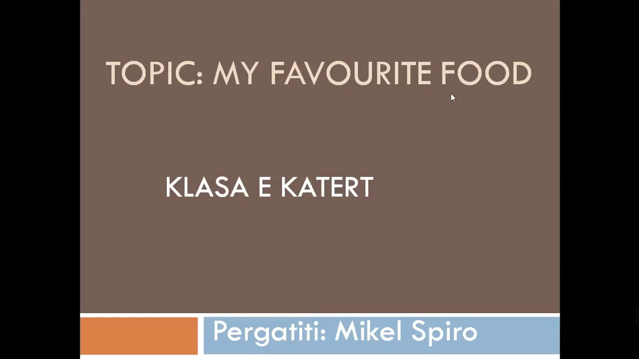 KLasa 4 - My favourite food - YouTube