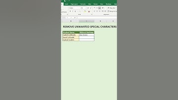 Remove Unwanted Special Characters in Microsoft Excel #shorts