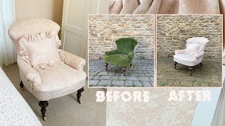 IM NEVER DOING THIS AGAIN! CHAIR REUPHOLSTERY DIY | MsRosieBea