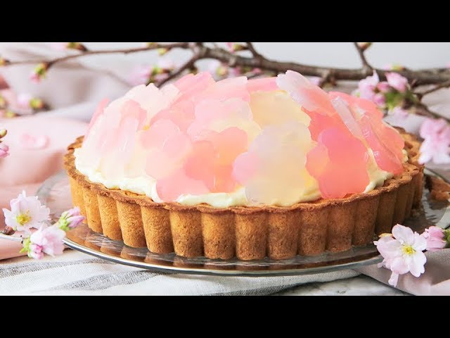 【満開】桃の花レアチーズケーキ