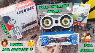Unimax 6283 amplifier digital fm radio usb panel unboxing | Bluetooth usb fm radio price