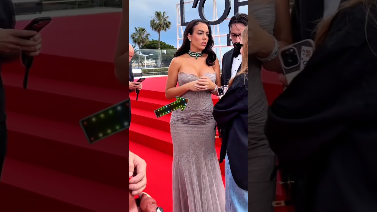 Georgina Rodriguez BOLD DRESS At Cannes Film Festival 🎬👗👀#georginarodriguez cristiano ronaldo #viral