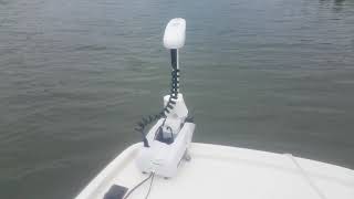 Minn Kota Riptide Ulterra Automatic Boat Launch On 16Ft Mako Pro Skiff