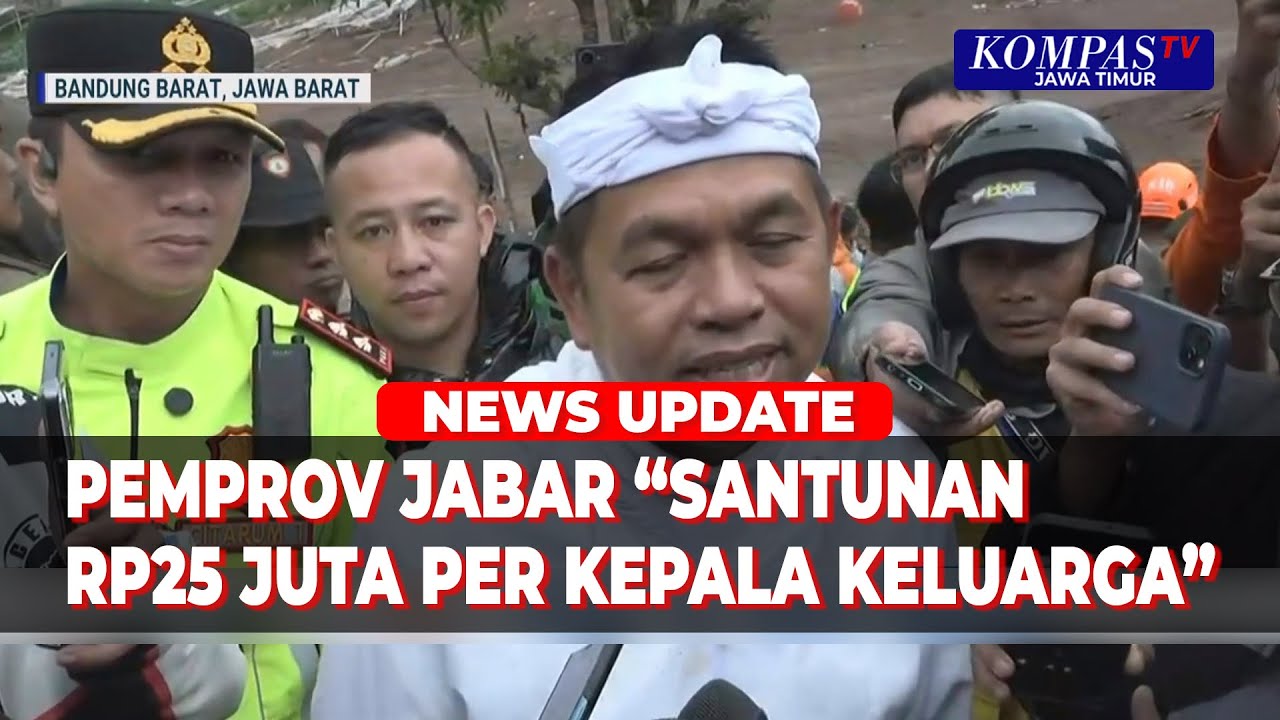 Ratusan Warga Terdampak Longsor Bandung Barat, Pemprov Jabar: Santunan Rp25 Juta per Kepala Keluarga