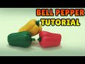 🔴DIY how to make BELL PEPPERS MINIATURE - Easy Polymer Clay, Fondant cake Tutorial