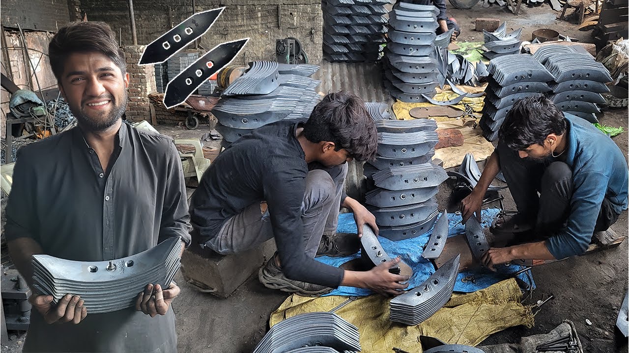 Amazing Technology Of Converting Leaf Spring Flat Bar Into A Sharp Cultivator Blade