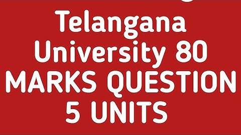 TU EXAMS QUESTION PAPER PATTERN |TELANGANA UNIVERSITY 80 MARKS|TU UG 80 MARKS