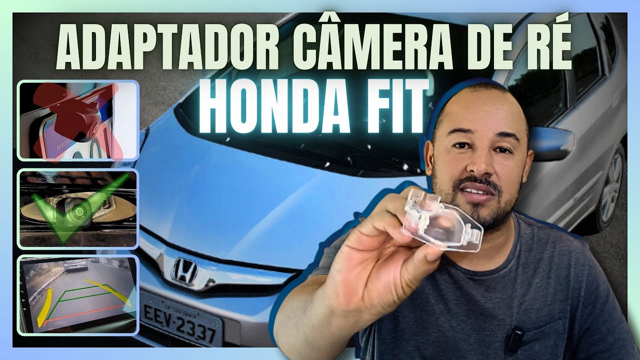 SOLUÇÃO SENSACIONAL E BARATA PARA INSTALAÇÃO DE CÂMERA DE RÉ NO HONDA FIT QUALIDADE ORIGINAL