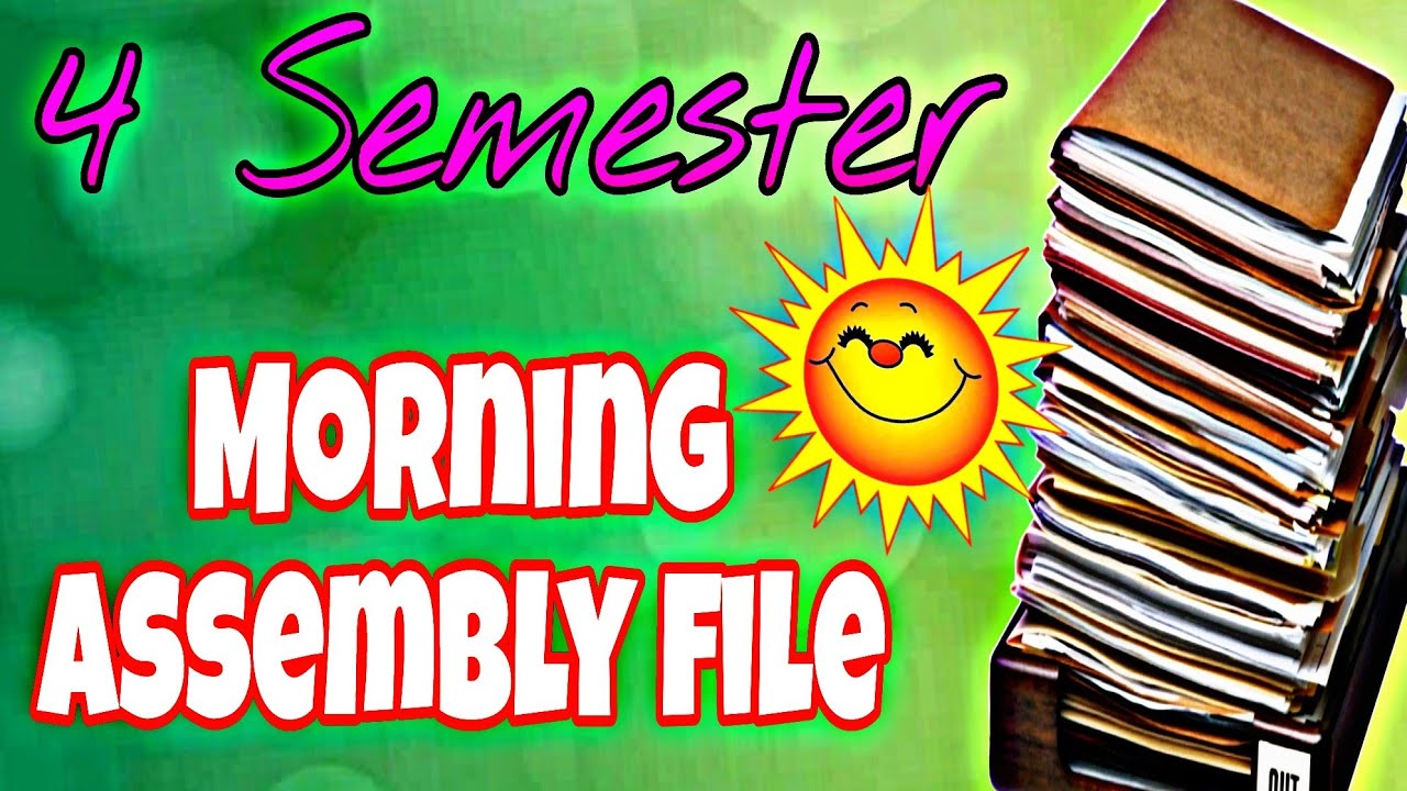 B.Ed 4th Semester Internship File In Hindi || Morning Assembly File ...