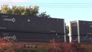 Fast CSX Train on Elevated Tracks