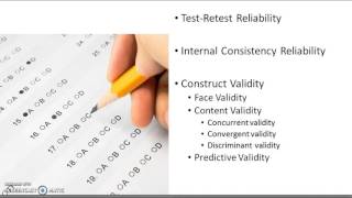 Reliability and Validity