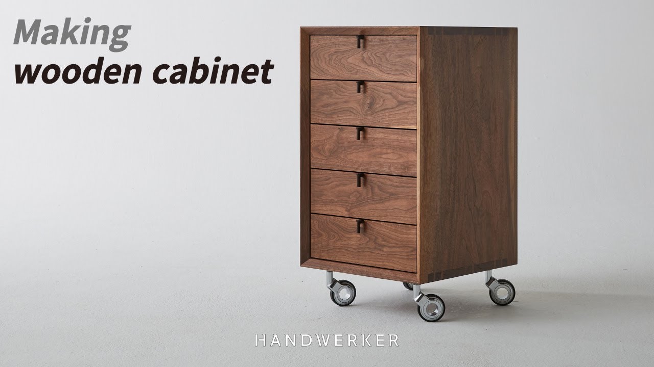 한트베르커 - 이동식 서랍장 제작과정 [Making wooden cabinet with rattan]