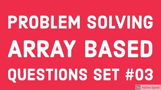 Problem Solving  Array Question Set #03 #40 mp4