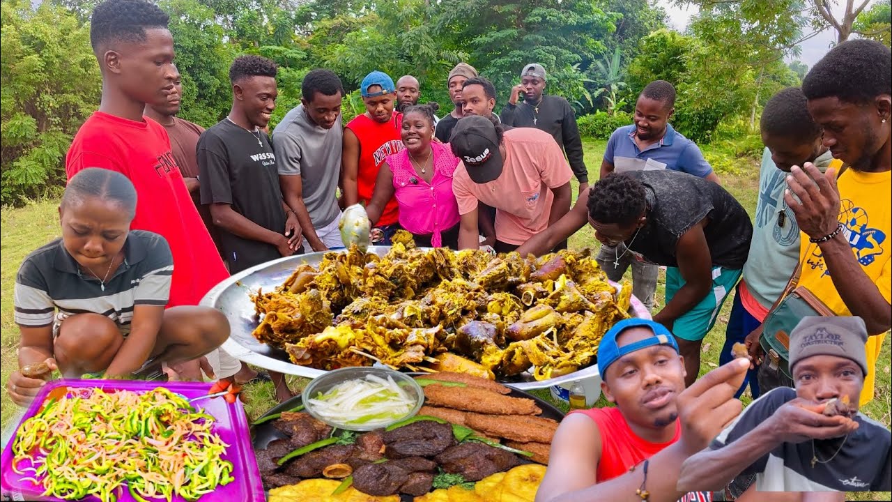 20 moun paka fin mange yon Bouk kabrit 100 dola Americain/haitian food
