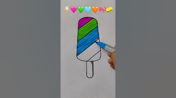 🍦🩷💚🩵🧡🎀🧽Satisfying creative drawing #draw #colors #brush #video #art #creative #youtube #shorts#viral