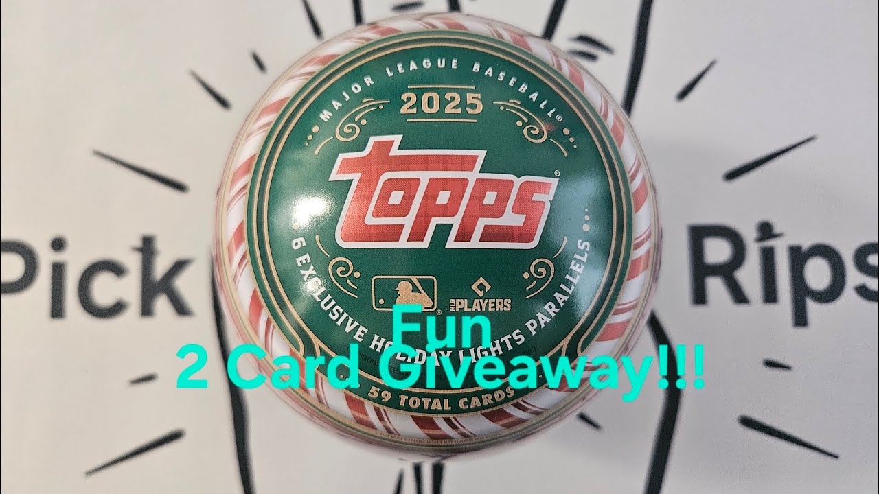 Потрясающая праздничная жестяная коробка с бейсбольными карточками Topps 2025 года!!!⚾️
