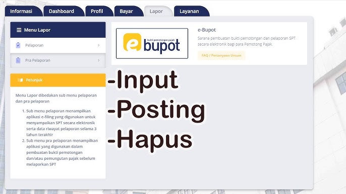 Cara Membuat Kode Billing Pph 23 Di E Bupot Youtube