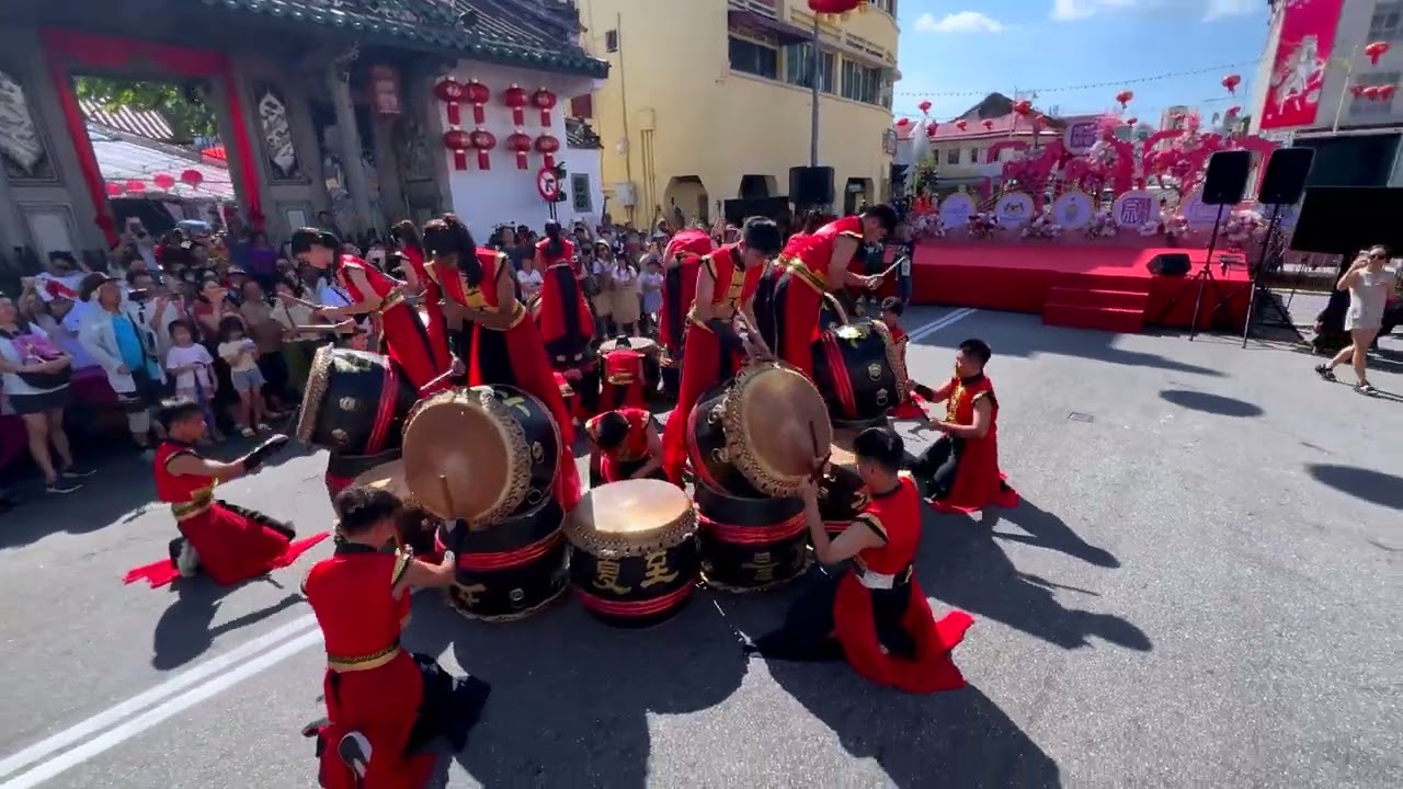 2026槟城庙会韩江中学24节令鼓第一场表演