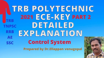 TRB-Polytechnic ECE Answer KEY-ECE Key with explanation 2021-Part 2- TRB/RRB/AE/TNPSC -ECE Questions
