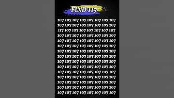 Challenge yourself to FIND 117 in 5sec #pickyourbrain