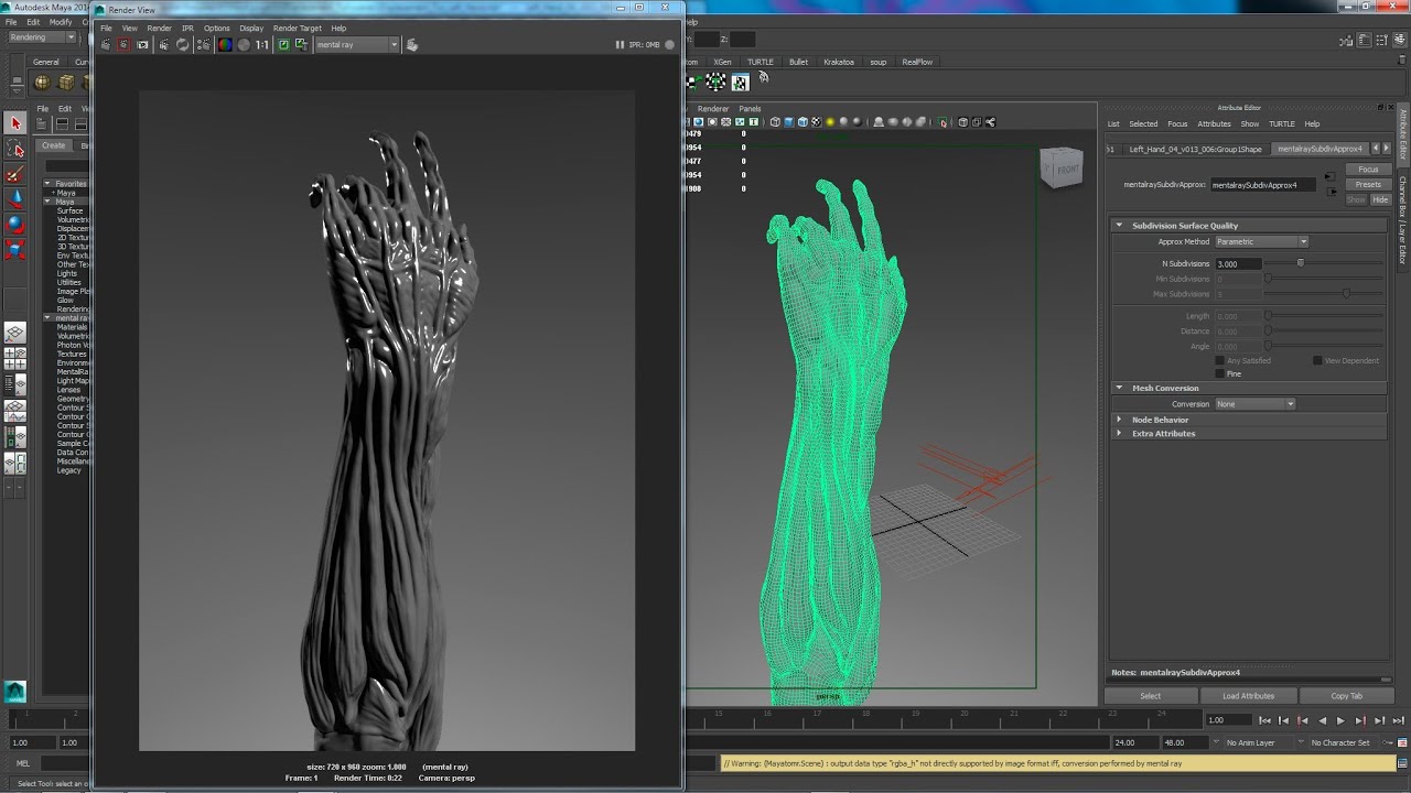 maya 2018 add displacement detail character from zbrush