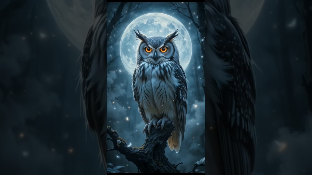 This Owl Is Watching You... Even In the Moonlight 👀🌕 