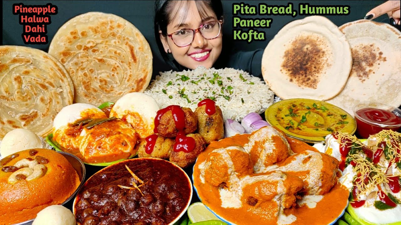 Eating Paratha & Chole, Dahi Vada, Pokora, Idli | Foodie Darling | Eating Show | Big Bite | Mukbang