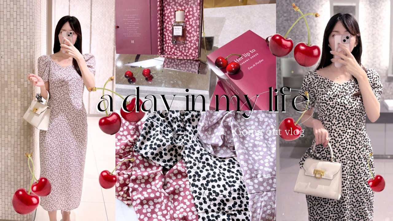 her lip to チェリーミニワンピース Draped Cherry Pattern Mini One