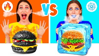 การท้าทายกินอาหารร้อน vs เย็น | ช่วงเวลาที่ตลก Fun Teen