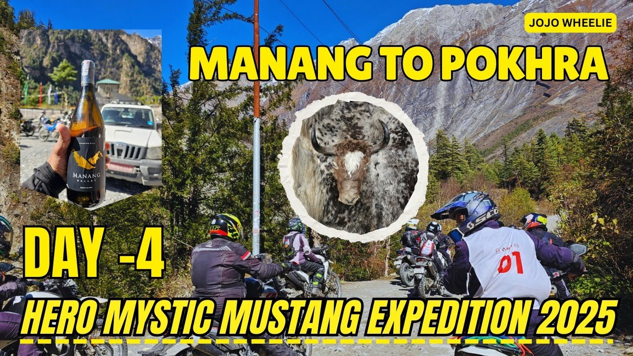 India to Nepal Hero Mystic Mustang Expedition 2025 | Day4 Manang to Pokhra | Upper Mustang bike trip