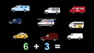 Vehicle Math - Addition 3 - The Kids' Picture Show