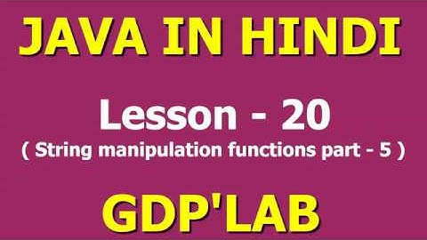 toLowerCase, toUpperCase, trim and valueOf functions in java | Lesson - 20| Java in Hindi