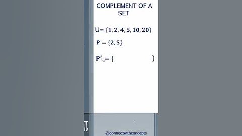 COMPLIMENT OF A SET #maths ,#viral  ,#shorts ,#set