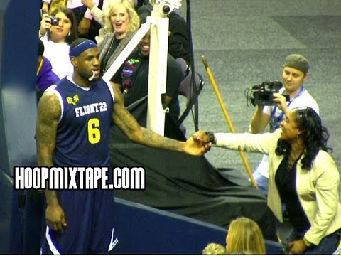 LeBron James Kills Off The Glass Dunk That's TOO Sick To Give Lady Dap!