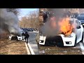CAR CATCHES ON FIRE AT CAR MEET! (Caught On Camera...)